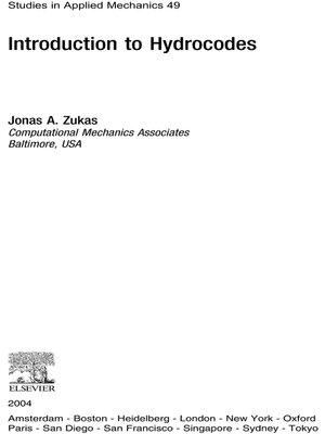 cover image of Introduction to Hydrocodes